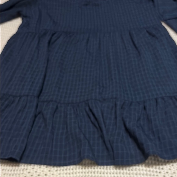 Cupshe Grid Print Navy Ruffled Mini Dress size L - Picture 5 of 14